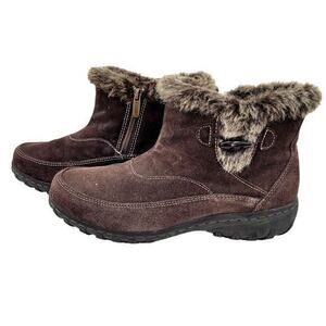 HP Khombu Gracie 9M Leather Upper Sherpa Teddy Mid Ankle Boots‎